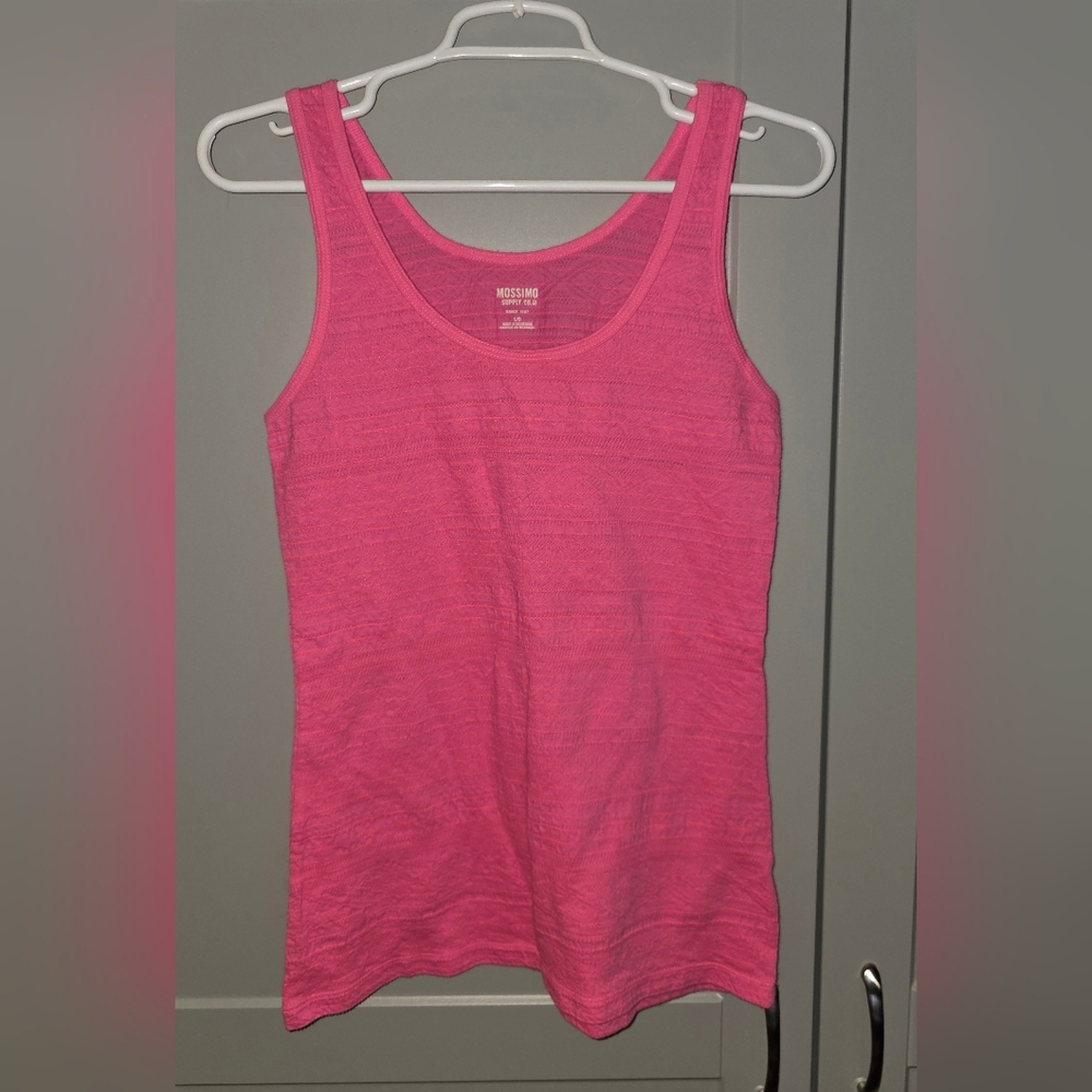 Womans Lace Style Tank Top ~ Large ~ Pink